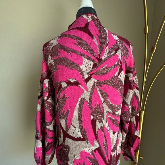 Anthropologie Metallic Floral Mock Neck Sweater - Picture 6 of 9